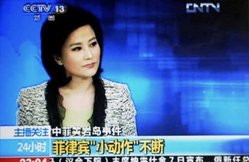 Une presentatrice de la television nationale chinoise a declare par megarde que les Philippines faisaient partie de la Chine, et pas seulement le recif conteste de Scarborough, dont la souverainete envenime les relations entre les deux pays.