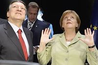 Jose Manuel Barroso et Angela Merkel au conseil des États de la mer Baltique. ©Jens Meyer