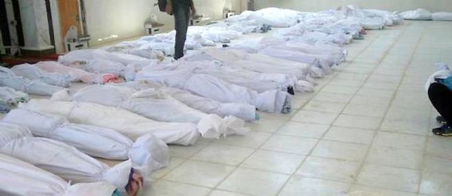 Photo prise par l'opposition syrienne apres le massacre de Houla.