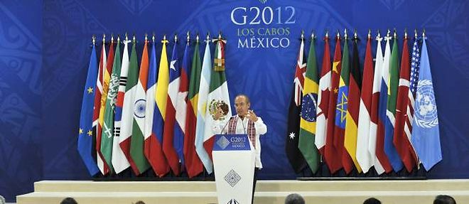 Le president mexicain Felipe Calderon, pays hote du sommet du G20. 