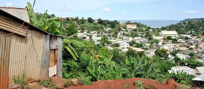Mamoudzou, chef-lieu du departement de Mayotte.