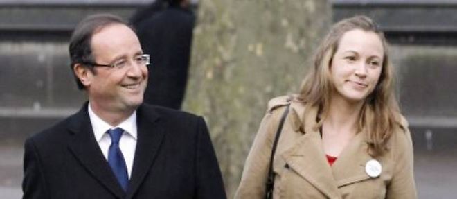 Francois Hollande et Axelle Lemaire, en campagne a Londres le 29 fevrier dernier.