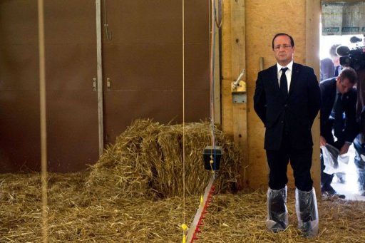 Francois Hollande a defendu samedi lors d'un deplacement dans le Gers le foie gras francais, victime de la guerre engagee dans le monde anglo-saxon par les lobbys anti-gavage au nom du bien etre animal.