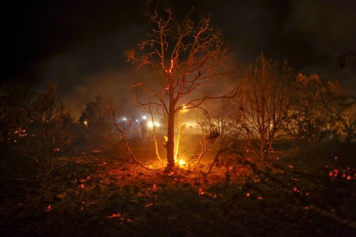 Les incendies ont aussi devaste des centaines d'hectares en Catalogne, dans le nord-est, dans la region de Guadalajara ou dans le parc naturel de Cabaneros, dans le centre de l'Espagne.
