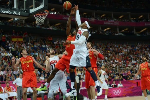 Les Etats-Unis ont comme prevu conserve leur titre de champion olympique de basket-ball mais ils ont eu a s'employer pour ecarter l'Espagne (107-100) en finale, comme aux JO-2008, dimanche a Londres.