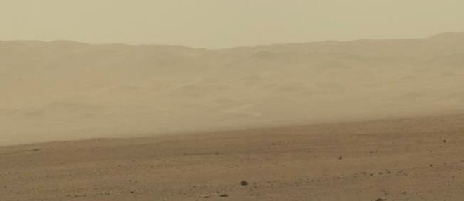 Vue de Mars depuis le cratere Gale.