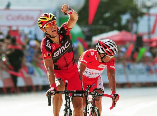 Le Belge Philippe Gilbert (BMC) a remporte dimanche la 9e etape du Tour d'Espagne, longue de 196,3 km entre Andorre et Barcelone, l'Espagnol Joaquim Rodriguez (Katusha) restant lui en tete du classement general.