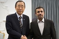 Iran: Ban Ki-moon &eacute;voque Syrie, nucl&eacute;aire et droits de l'homme avec les dirigeants
