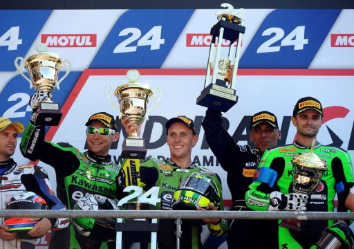 C'est le 3e succes consecutif aux 24 Heures du Mans remporte par le Team Kawasaki