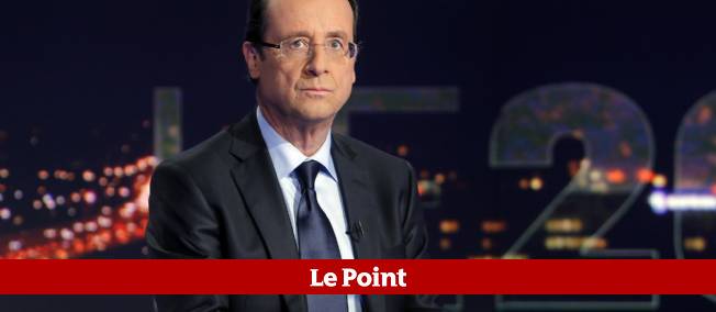 Francois Hollande sur le plateau du 20 heures de TF1 (photo d'archives).