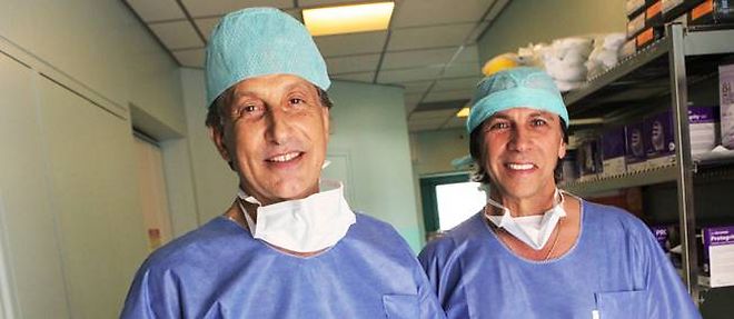 Les docteurs Christian Marinetti (a g.) et Bernard Dupont, de la clinique Phenicia, ont alerte l'Afssaps de leurs doutes sur les protheses PIP.