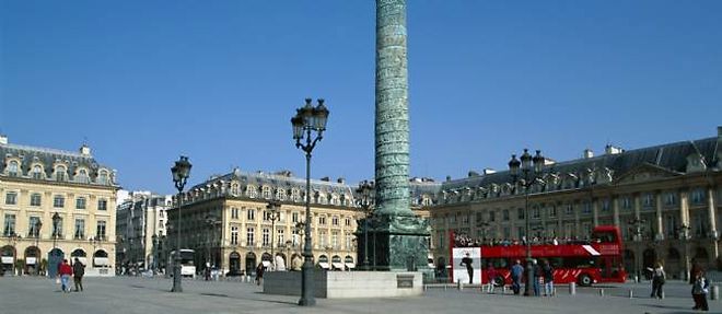 La Place Vendome, a Paris, ou se trouve le ministere de la Justice.