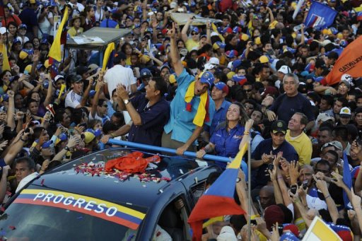 Henrique Capriles s'est rendu mercredi dans l'Etat rural de Portuguesa et devait ensuite gagner Zulia, l'Etat petrolier le plus peuple du pays.