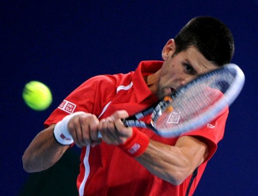 Le N.2 mondial Novak Djokovic s'est qualifie samedi pour sa neuvieme finale de la saison au tournoi ATP de Pekin, ou il affrontera dimanche le Francais Jo-Wilfried Tsonga, N.7 mondial.