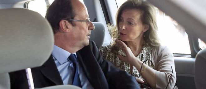 Francois Hollande et Valerie Trierweiler pendant la campagne presidentielle.