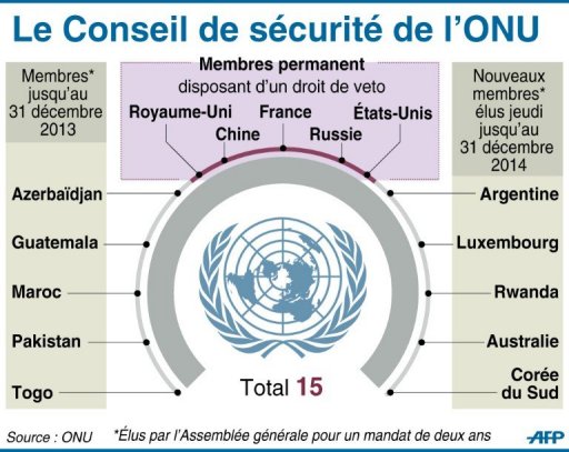 Cinq nouveaux pays élus au Conseil de sécurité de l'ONU