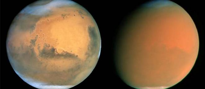 La planete Mars vue par le telescope Hubble.