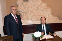 Liban: Hollande &agrave; Beyrouth pour soutenir le pays menac&eacute; par la crise syrienne