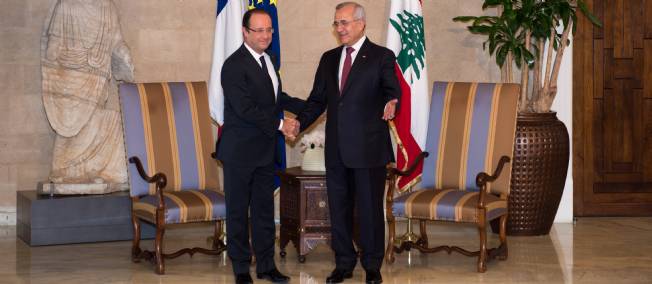 Hollande en visite-&eacute;clair au Liban