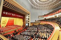 La salle ou se tient le Congres du Parti communiste, a Pekin. (C)Wang Zhao