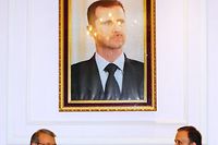 Syrie: le pr&eacute;sident Assad re&ccedil;oit le chef du Parlement iranien Ali Larijani