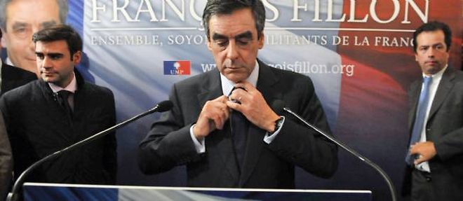 Francois Fillon en conference de presse, mardi matin;
