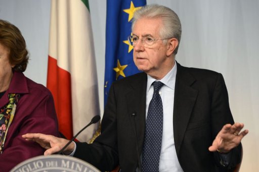Selon un communique du Quirinal, la presidence de la Republique, resumant un entretien avec le president Giorgio Napolitano, M. Monti ne juge plus "possible de poursuivre son mandat et a manifeste en consequence son intention de presenter sa demission".