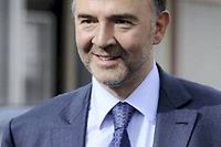 "Nous sommes en train de resoudre la crise de la zone euro", a affirme le ministre francais de l'Economie Pierre Moscovici. (C)Emile Pol