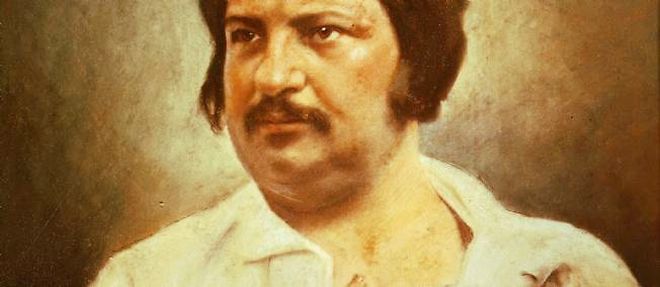 Honore de Balzac, peint d'apres un daguerreotype de 1848.