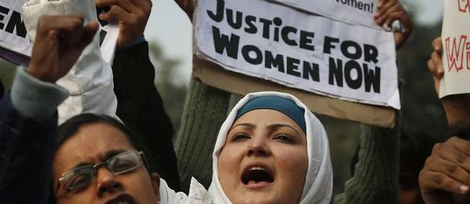 Manifestation contre les violences faites aux femmes, New Delhi, 27 decembre 2012.