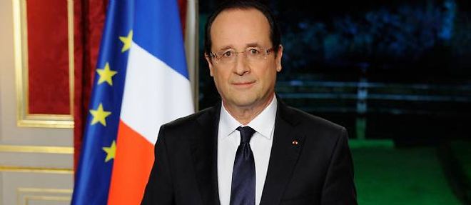 Francois Hollande a adresse ses voeux aux Francais pour l'annee 2013 depuis l'Elysee.