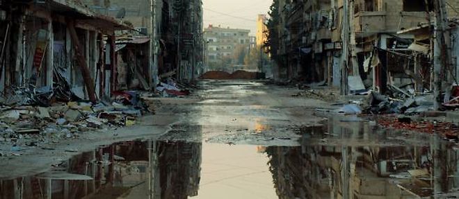 La ville detruite de Daraya, en Syrie, le 27 decembre 2012.