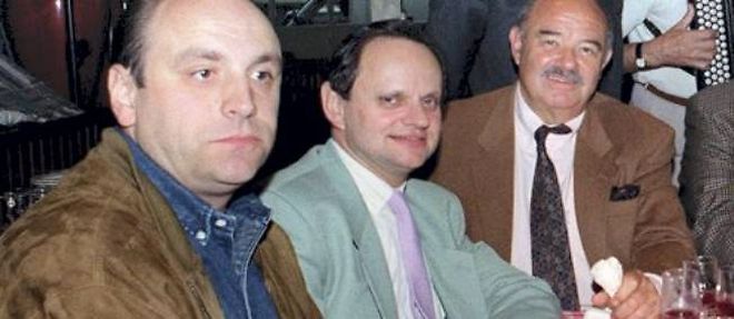 Bernard Loiseau (a gauche), Joel Robuchon et Pierre Troisgros en 1992.