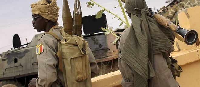 Soldats tchadiens a Gao, le 30 janvier 2013.