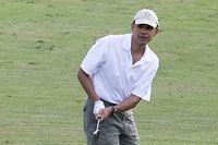 Barack Obama a jou&eacute; au golf dimanche avec Tiger Woods