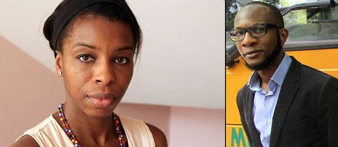 Noo Saro-Wiwa et Teju Cole, deux ecrivains d'origine nigeriane, present a Brazzaville.
