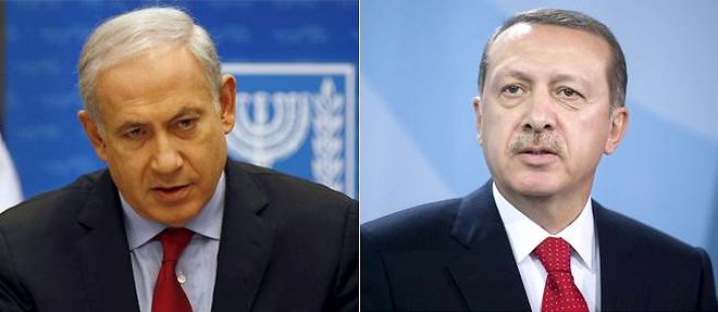 Benyamin Netanyahou et le Premier ministre turc, Recep Tayyip Erdogan.