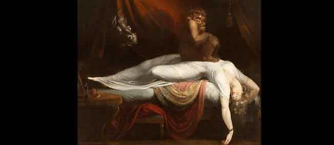 "Le cauchemar" de Fussli, 1781, la toile manifeste du romantisme noir.