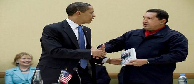 Barack Obama et Hugo Chavez, en avril 2009.