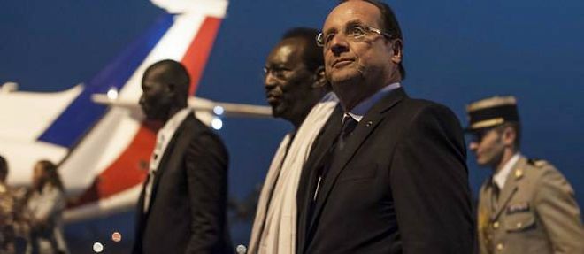 Francois Hollande en deplacement au Mali en fevrier dernier.