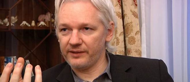 Julian Assange a l'ambassade d'Equateur a Londres en 2013.