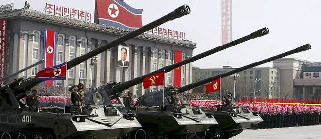 Une parade militaire nord-coreenne, en avril 2012.