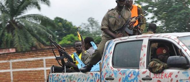 Les patrouilles de rebelles a Bangui.