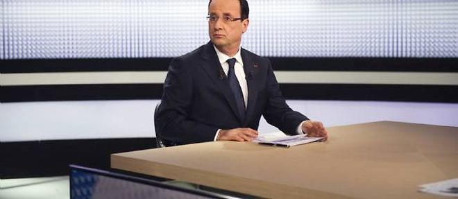 Francois Hollande, lors de son intervention televisee sur France 2, le 28 mars 2013.