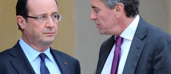Francois Hollande et Jerome Cahuzac, le 4 janvier a l'Elysee.