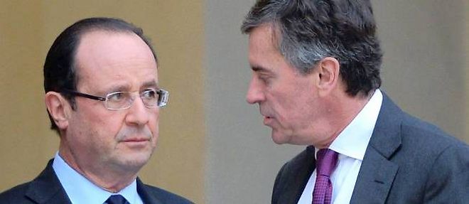 Francois Hollande et Jerome Cahuzac le 4 janvier a l'Elysee.