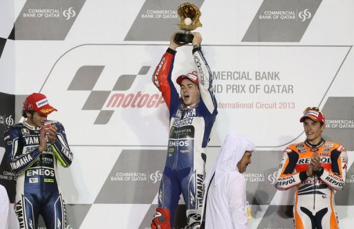 L'Espagnol Jorge Lorenzo (Yamaha) a remporte le Grand Prix du Qatar, premiere manche du Championnat du monde MotoGP, dimanche sur le circuit de Losail.