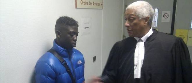 Maitre Briolin et son client, Mohamed Toure, a l'issue du proces.