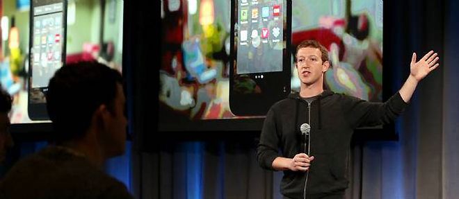 Le P-DG de Facebook, Mark Zuckerberg, avait presente lui-meme Facebook Home. (C) Justin Sullivan / Getty / AFP