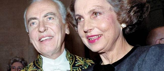 Andre et son epouse Liliane Bettencourt en 1988.